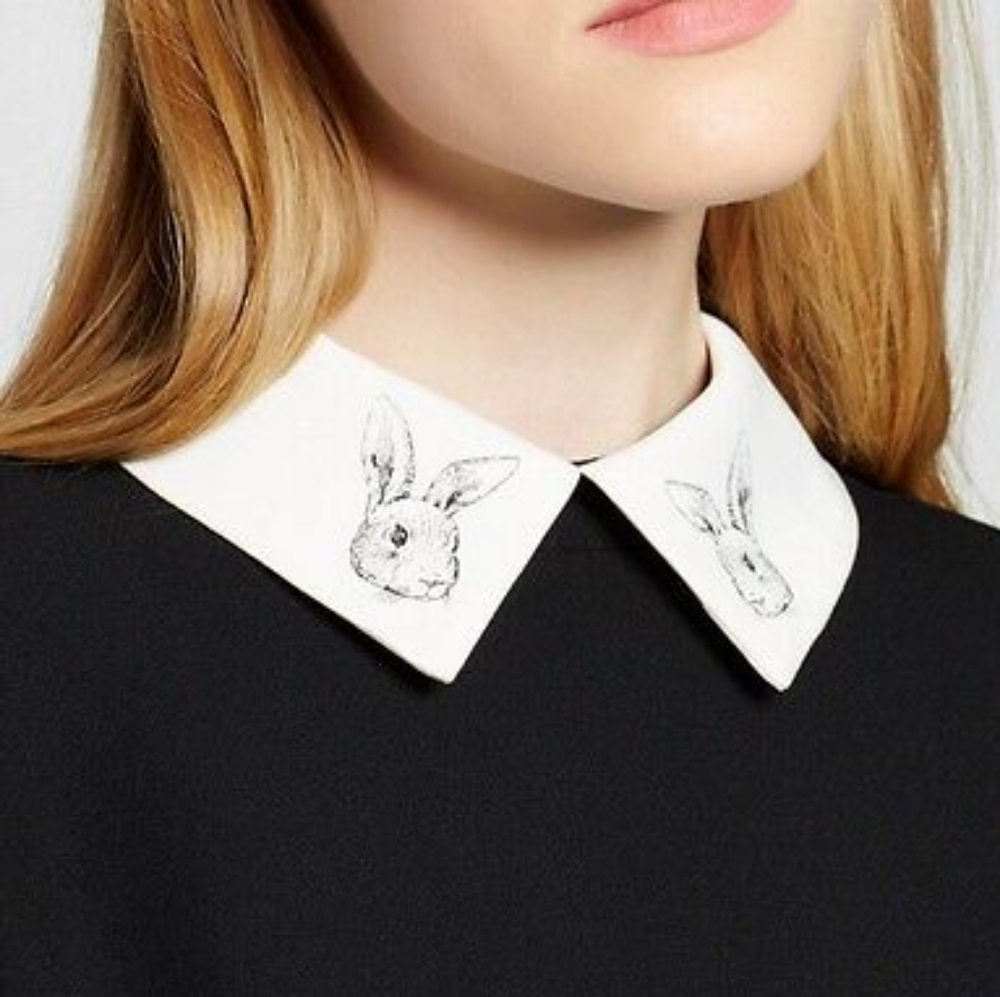 Victoria Beckham Bunny Collar Shift Dress